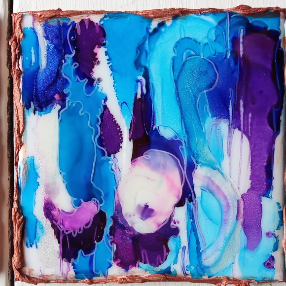 6 Painted coasters - Picture 6 of 9